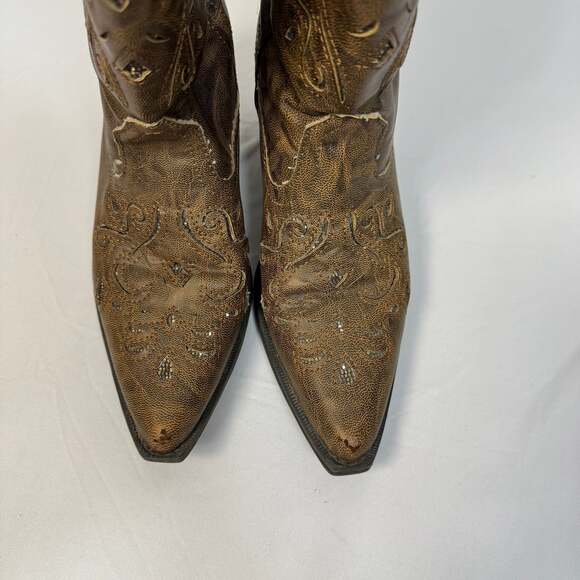 Roper Women’s Brown Boots With Inlay Detail Size 7 - Picture 3 of 10